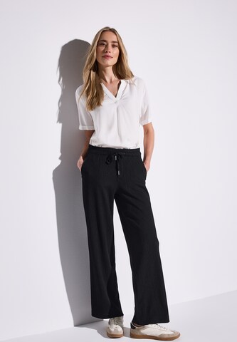 STREET ONE Loosefit Hose in Schwarz