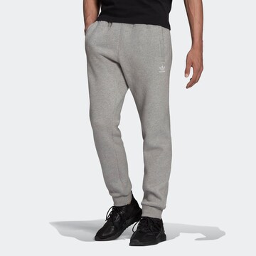 ADIDAS ORIGINALS Tapered Trousers 'Adicolor Essentials Trefoil' in Grey: front