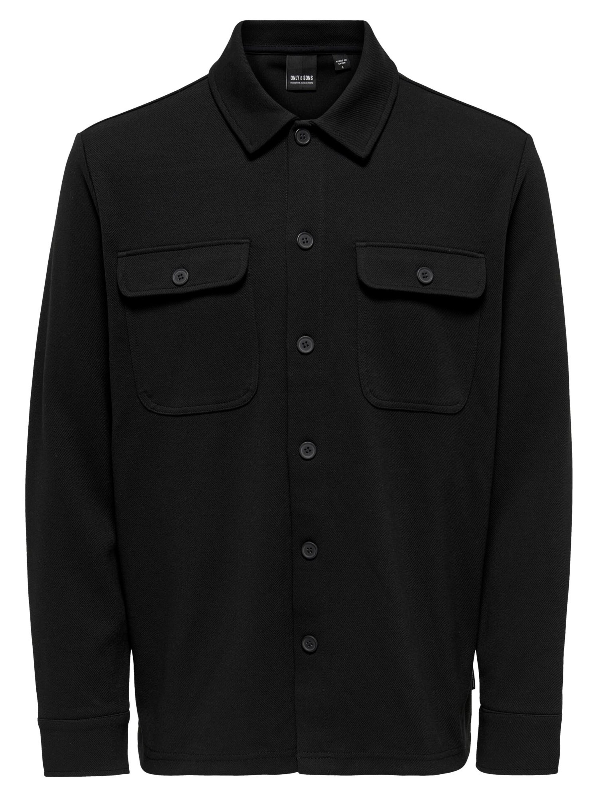 Only & Sons Hemd 'Newkodyl'‌‌‌‌‌‌‌‌‌ in Schwarz: Vorderseite