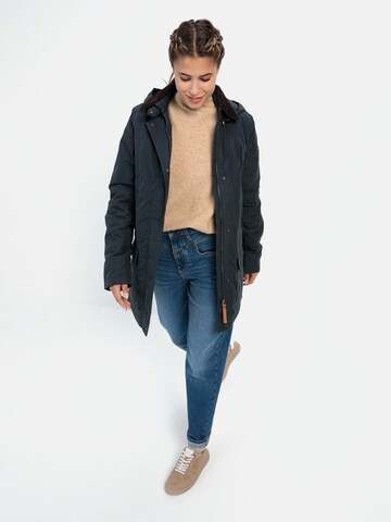 CAMEL ACTIVE Wachsjacke mit abnehmbarer Kapuze in Blau