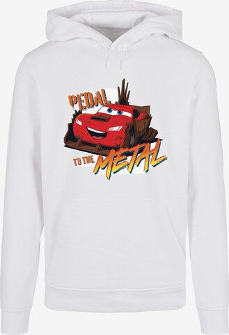 ABSOLUTE CULT Sweatshirt 'Cars - Pedal To The Metal' in Wit: voorkant