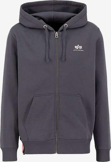 ALPHA INDUSTRIES Gornji dio trenirke 'Basic Zip' veličine XL u tamo siva, Pregled proizvoda