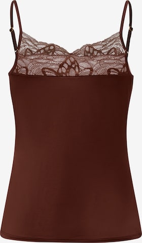 Hanro Top 'Elia' in Brown