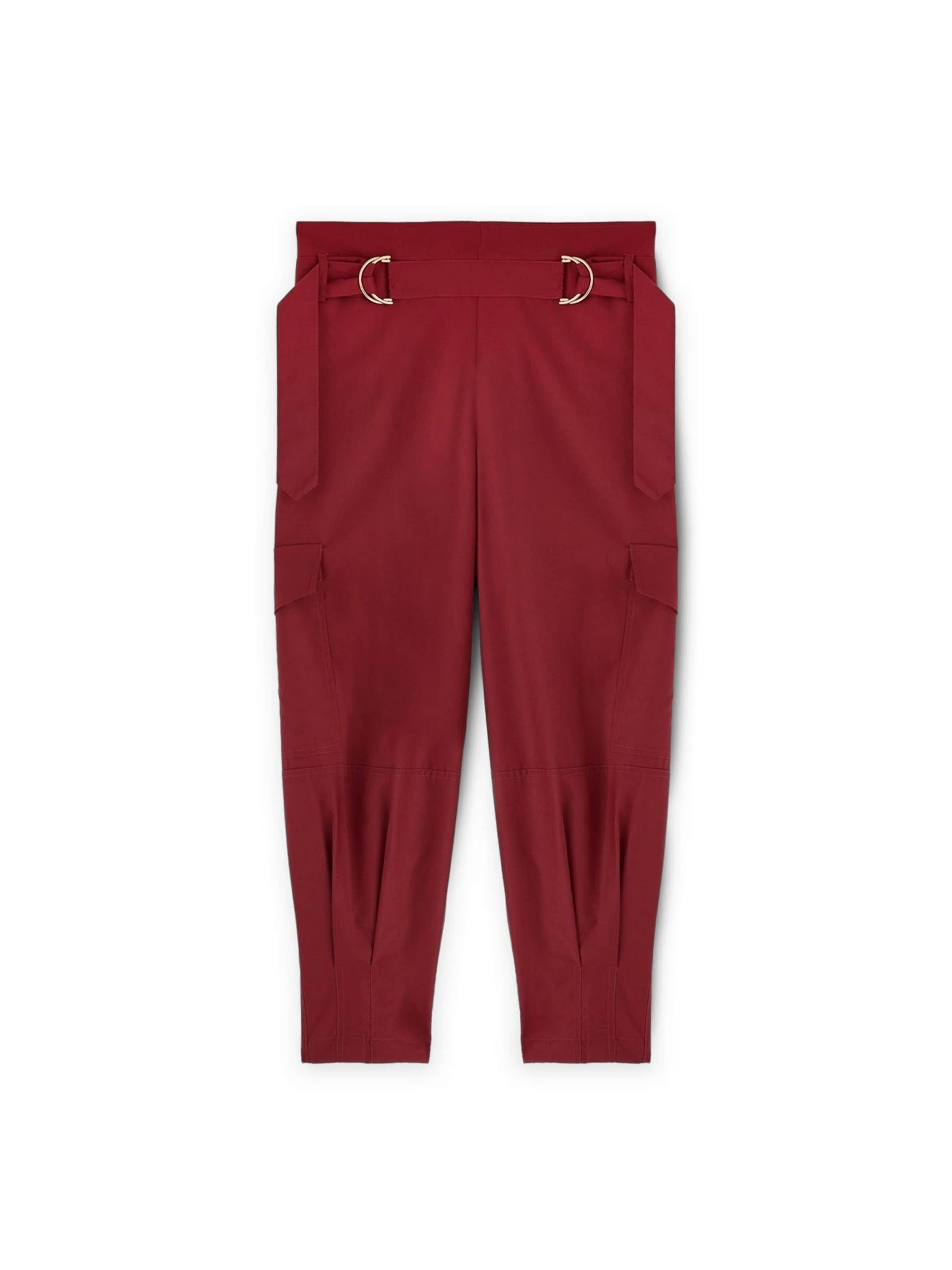 MOTIVI Regular Broek in Rood: voorkant