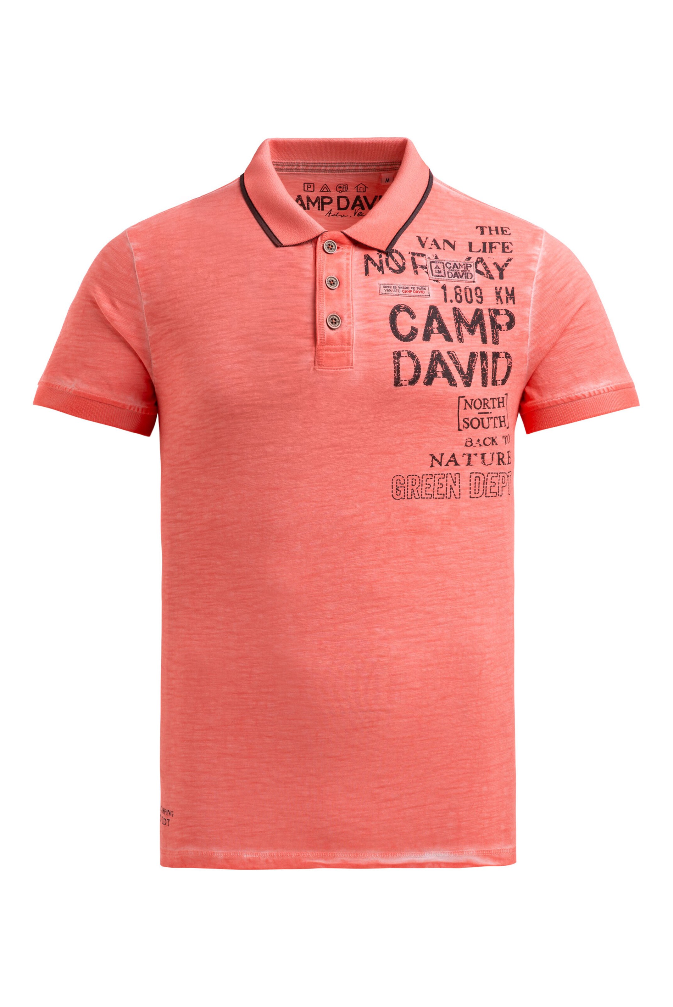CAMP DAVID Shirt in Orange: front