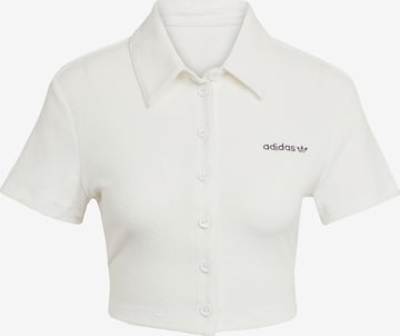 ADIDAS ORIGINALSMajica 'Towel Button-Up' - bijela boja: prednji dio