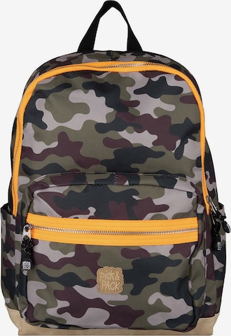 Pick & Pack Backpack 'Camo' in Green: front