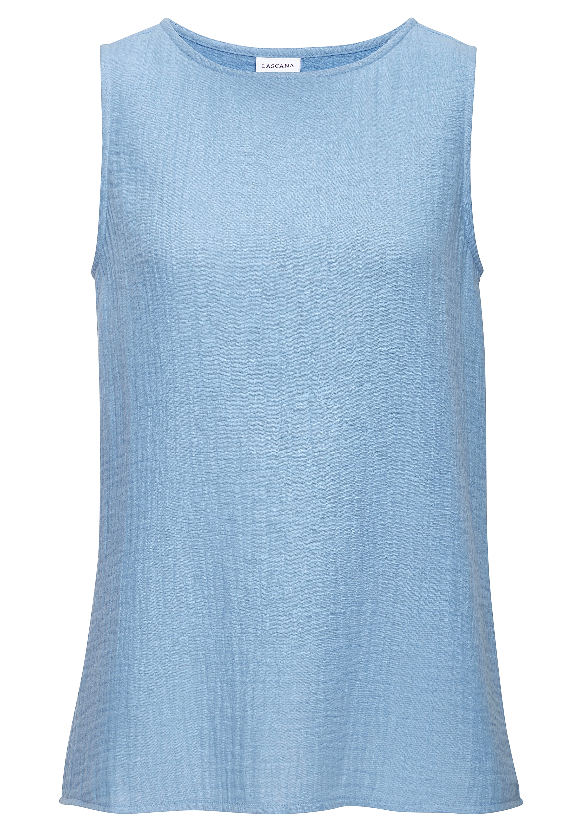 BEACH TIME Top in Blau: Vorderseite