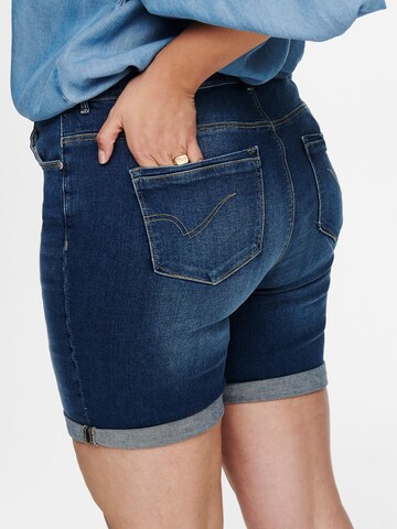 ONLY Carmakoma Slimfit Shorts 'Laola' in Blau