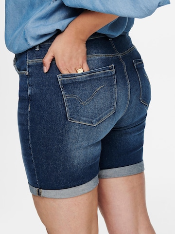 ONLY Carmakoma Slimfit Shorts 'Laola' in Blau