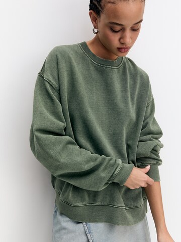 Pull&Bear Sweatshirt i grøn