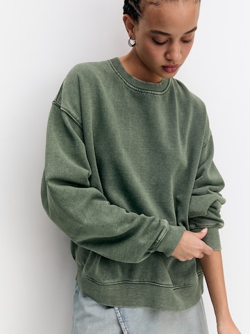 Pull&Bear Sweatshirt i grøn