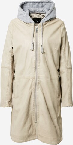 Maze Between-Seasons Coat in Beige: front