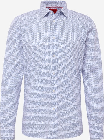 HUGO Red - Slim Fit Camisa 'Elisha02' em azul: frente