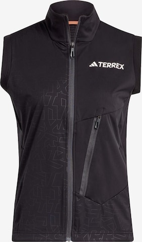 Gilet de sport 'Xperior Cross-Country Ski Softshell' ADIDAS TERREX en noir : devant