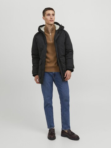 Parka de iarnă 'Clip' de la JACK & JONES pe negru