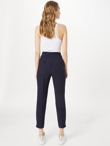 s.Oliver BLACK LABEL Tapered Pleated Pants 'Sue' in Blue