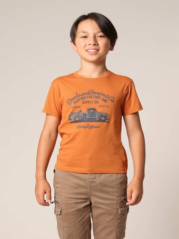 T-Shirt 'Truck' Deeluxe en orange : devant
