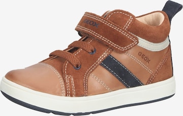 GEOX Kids First-Step Shoes in Brown: front