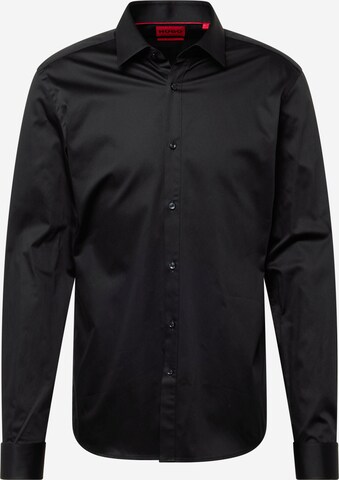 juoda HUGO Priglundantis modelis Dalykinio stiliaus marškiniai 'King': priekis