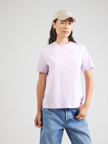 purpurinė Calvin Klein Jeans Marškinėliai: priekis