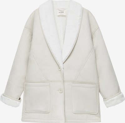 Pull&Bear Winter Coat in Ecru / White, Item view