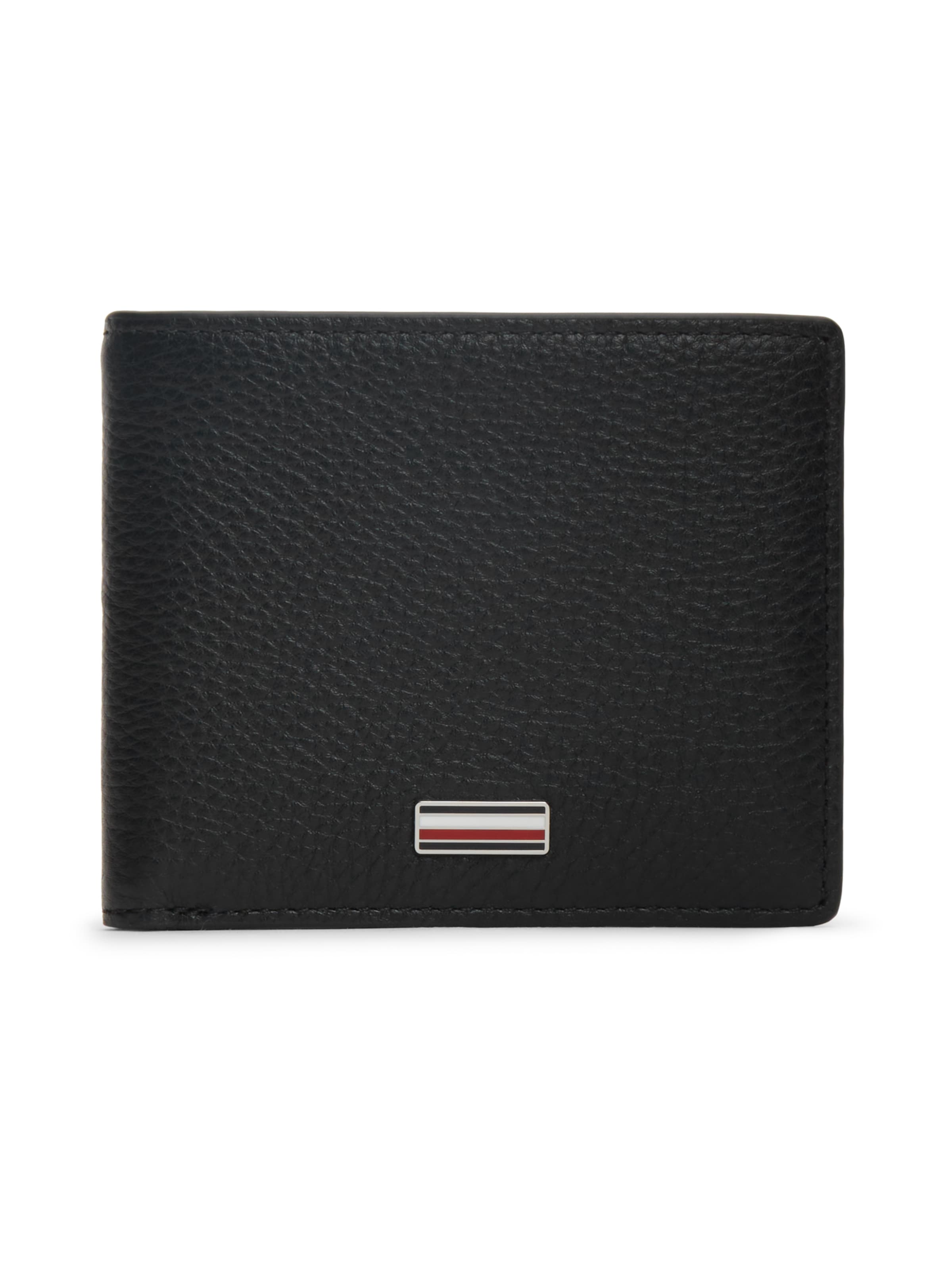 TOMMY HILFIGER Portemonnee 'CENTRAL' in Zwart: voorkant