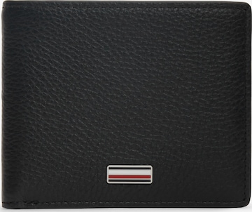 TOMMY HILFIGERNovčanik 'Signature Plaque Bifold' - crna boja: prednji dio