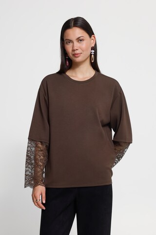 ICHI Shirt 'KAIWA' in Brown: front