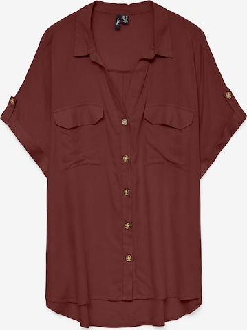 Vero Moda Curve Bluzka 'VMCBUMPY' w kolorze brązowy: przód