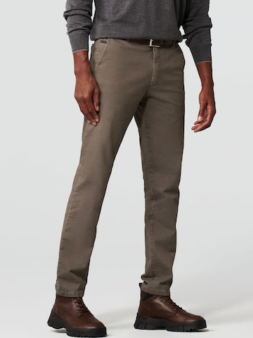 MEYER Slimfit Chino in Bruin: voorkant