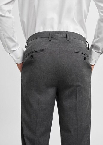 MANGO MAN Slim fit Pleated Pants 'Brasilia' in Grey