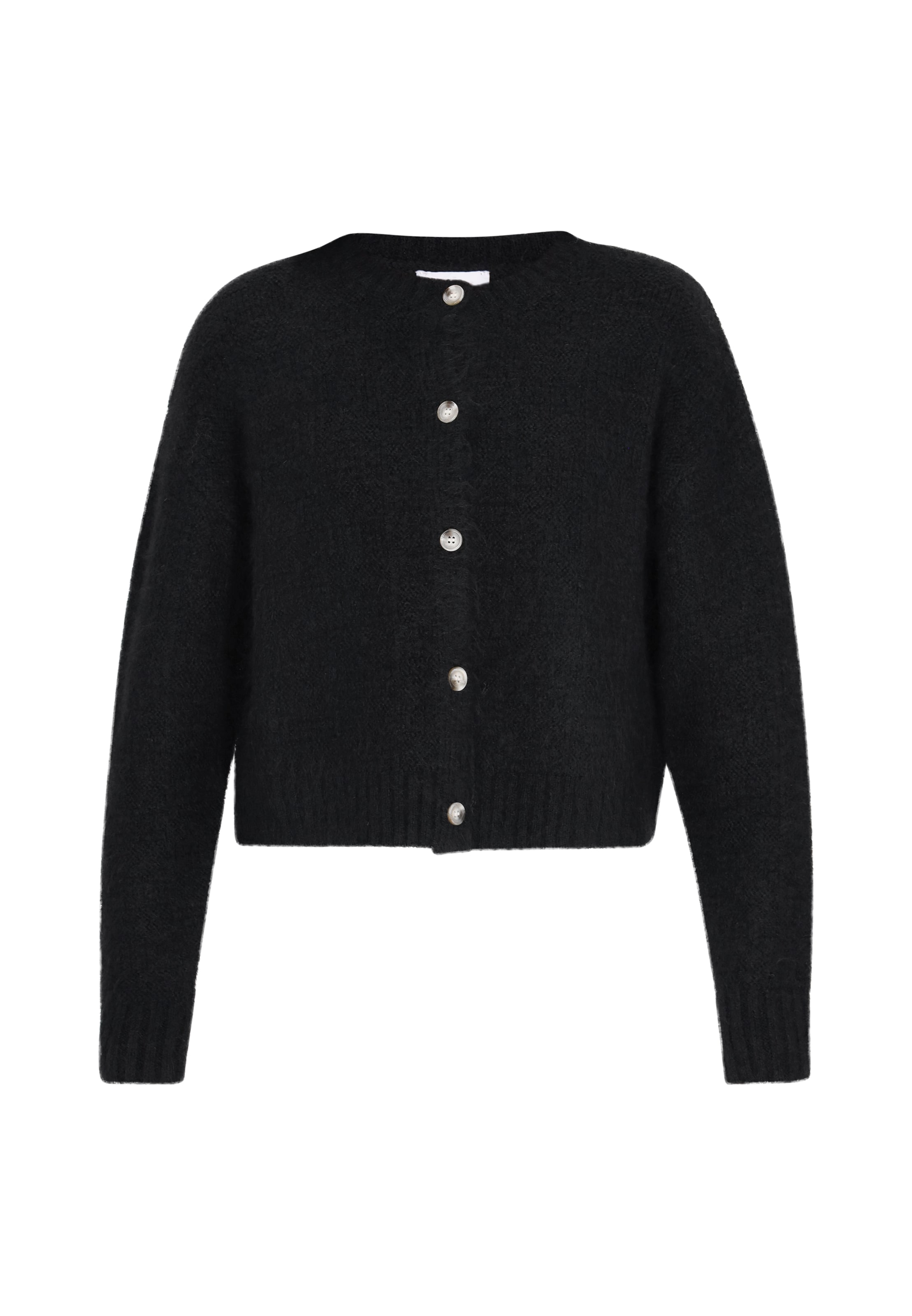 usha WHITE LABEL Gebreid vest in Zwart: voorkant