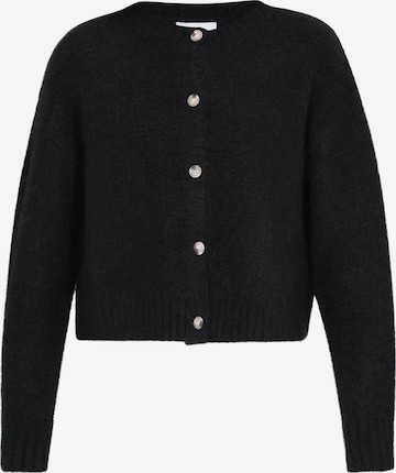 usha WHITE LABEL Gebreid vest in Zwart: voorkant