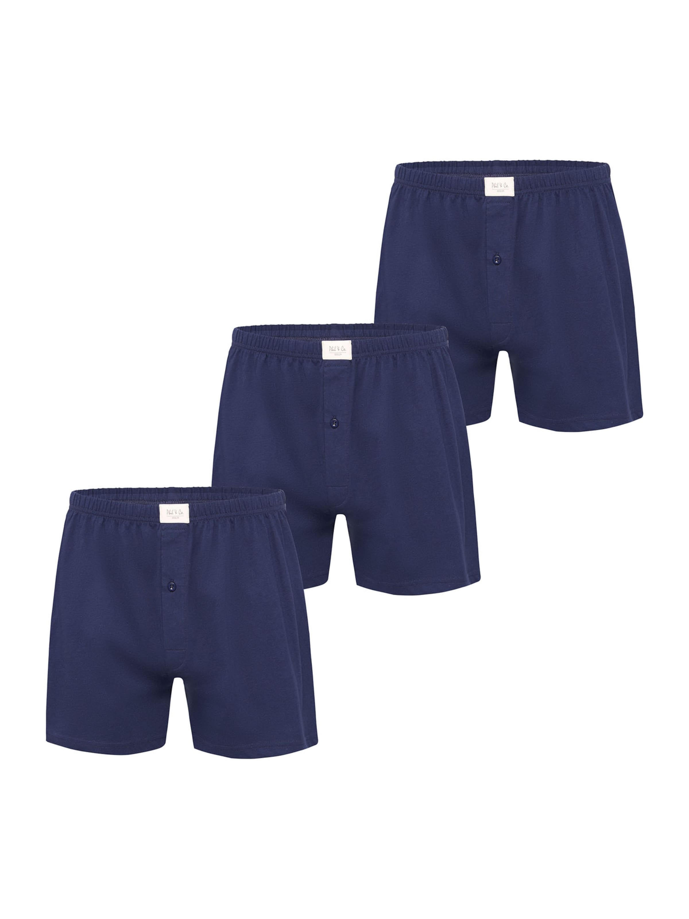 Phil & Co. Berlin - Calzoncillo boxer ' Jersey Loose Fit ' en azul: frente