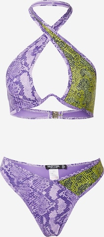 Nasty Gal Bikini in Purple: front