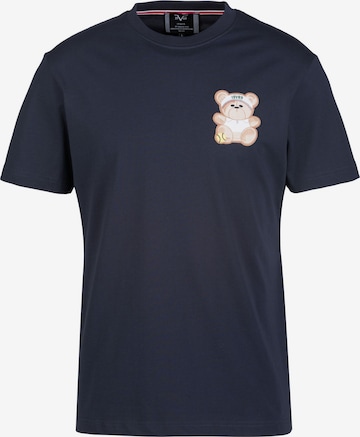 19V69 ITALIA T-Shirt 'Rafael Teddy' in Blau: Vorderseite