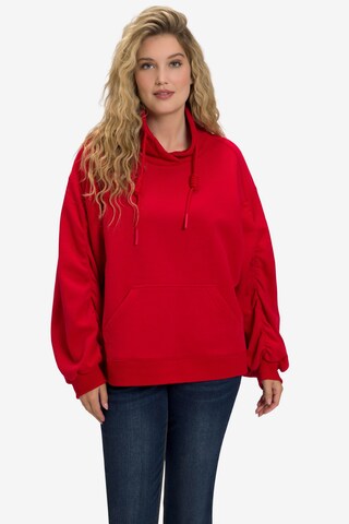 Sweat-shirt Ulla Popken en rouge : devant