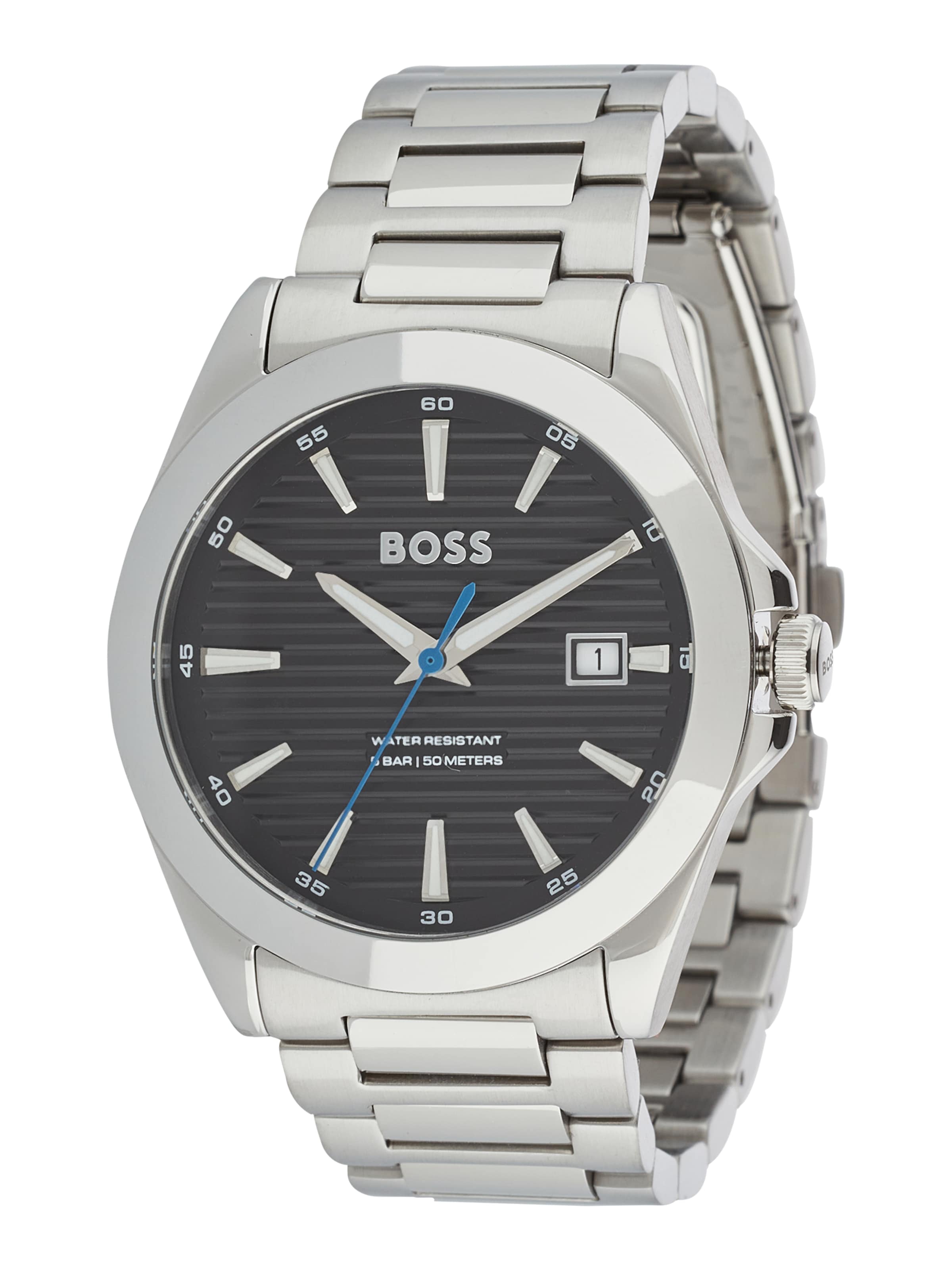 Montre à affichage analogique 'STRIKE' BOSS en argent : devant