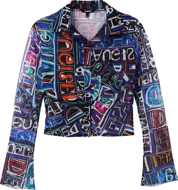 Desigual Shirt 'LETTERING' in Mischfarben Desigual Shirt 'LETTERING' in Mischfarben