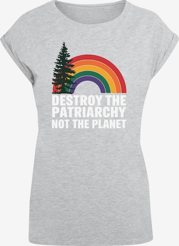 F4NT4STIC Shirt 'Internationaler Frauentag Feminismus und Umwelt' in Grey: front