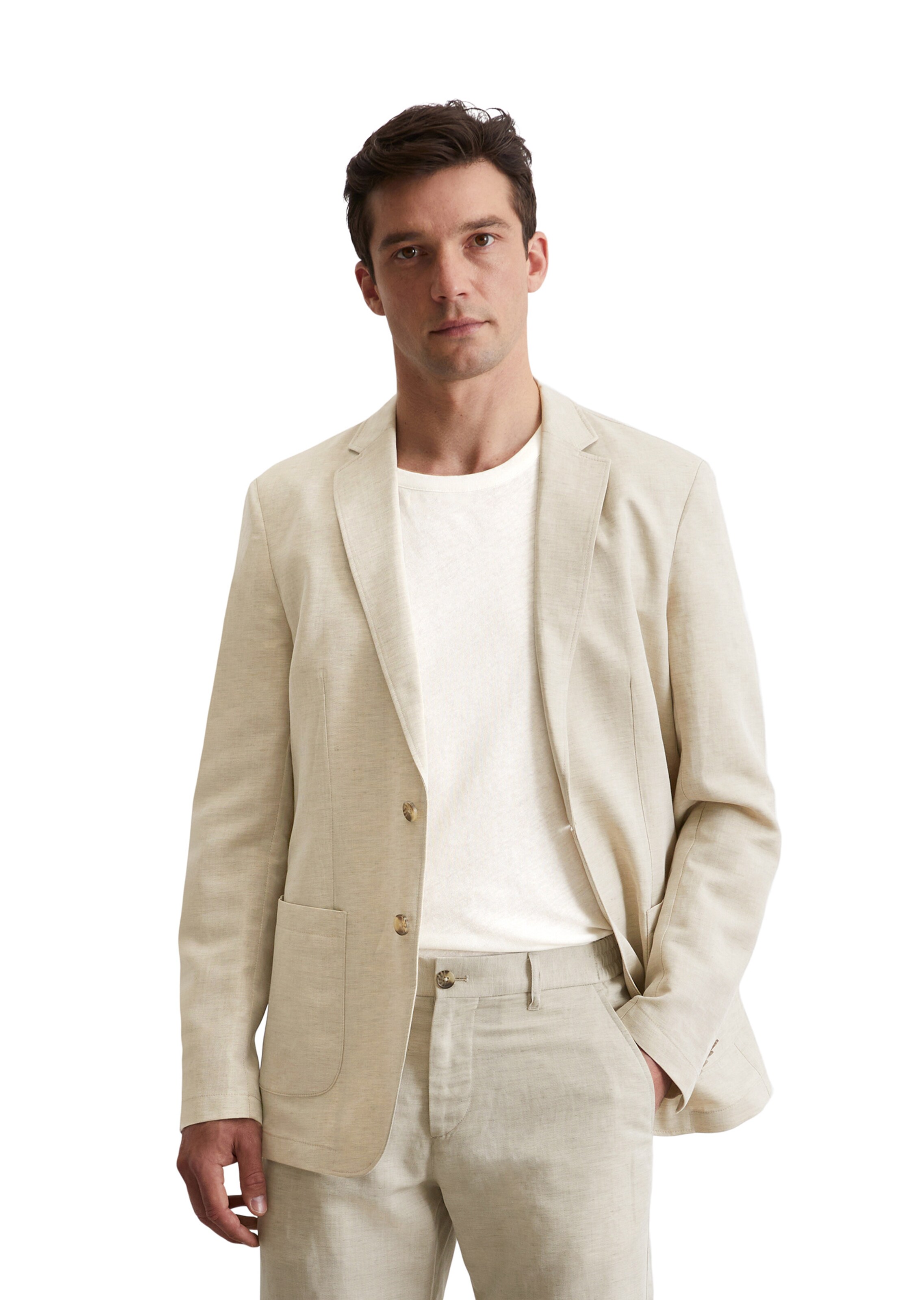 Marc O'Polo Slim fit Blazer in Brown: front