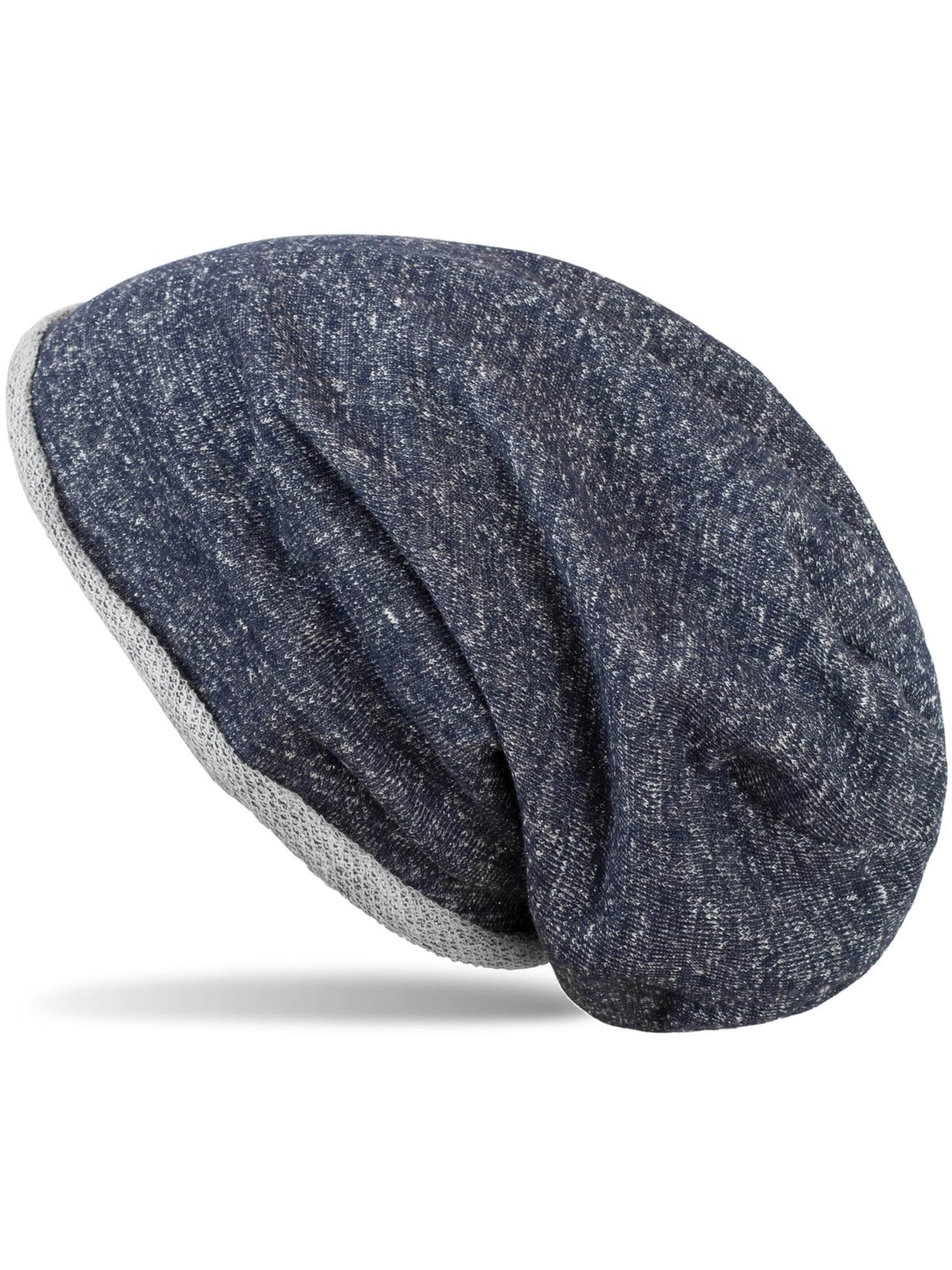 styleBREAKER Mütze 'Beanie Mütze mit All Over Glitzer'‌ in Blau: Vorderseite