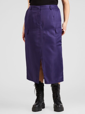 Vero Moda Curve Rok 'SIKKA' in Blauw: voorkant