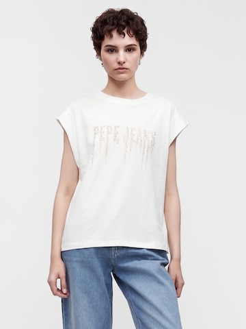 Pepe Jeans - Camiseta 'CARINA' en blanco: frente
