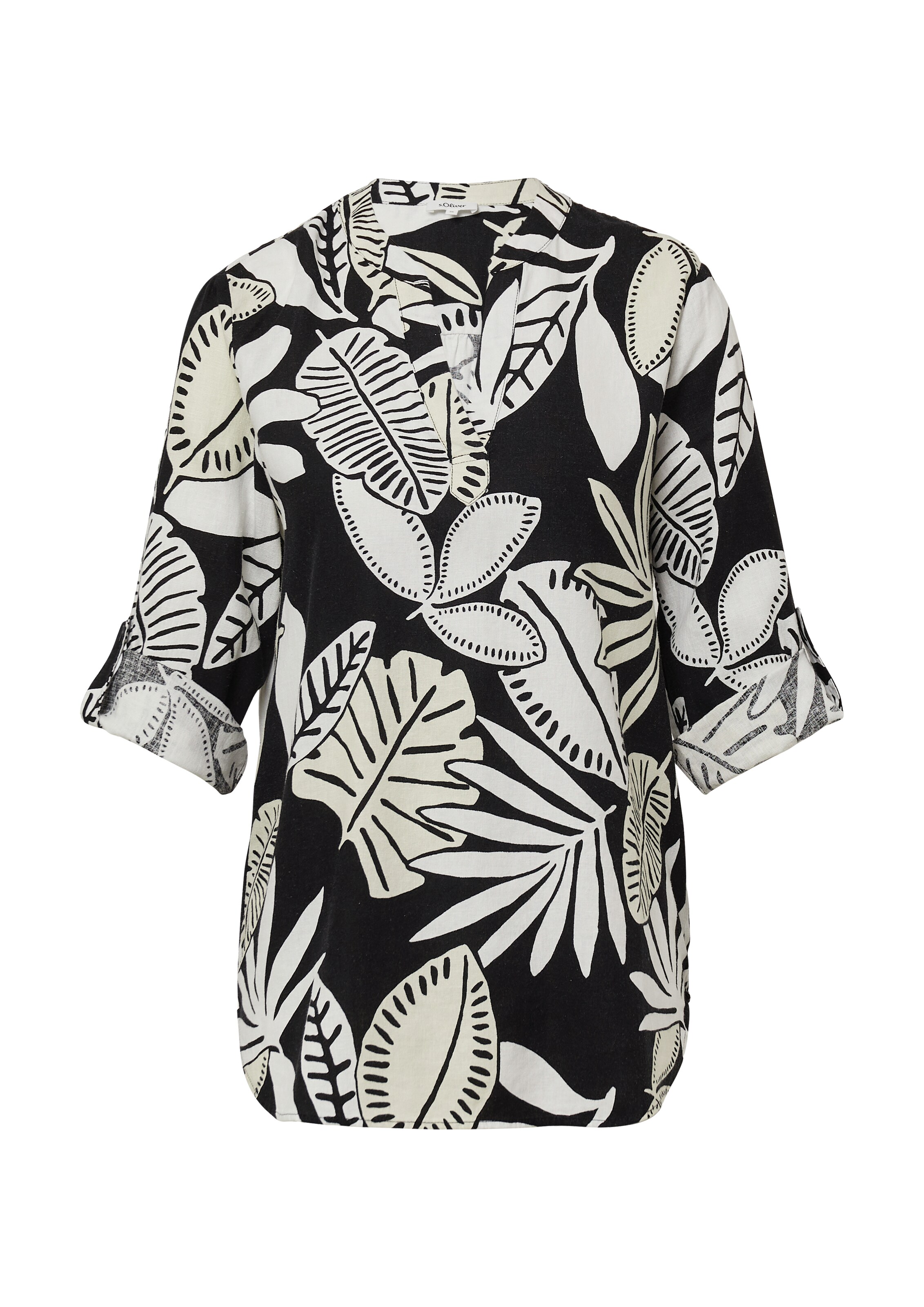 s.Oliver Blouse in Zwart: voorkant