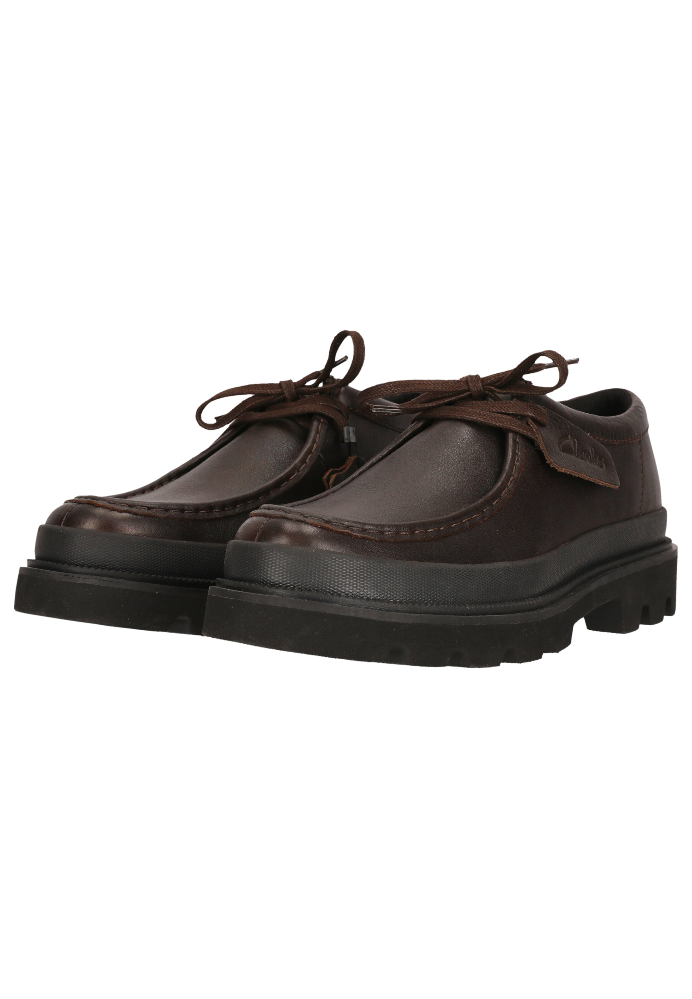 CLARKS Veterschoen 'Badell Seam' in Bruin