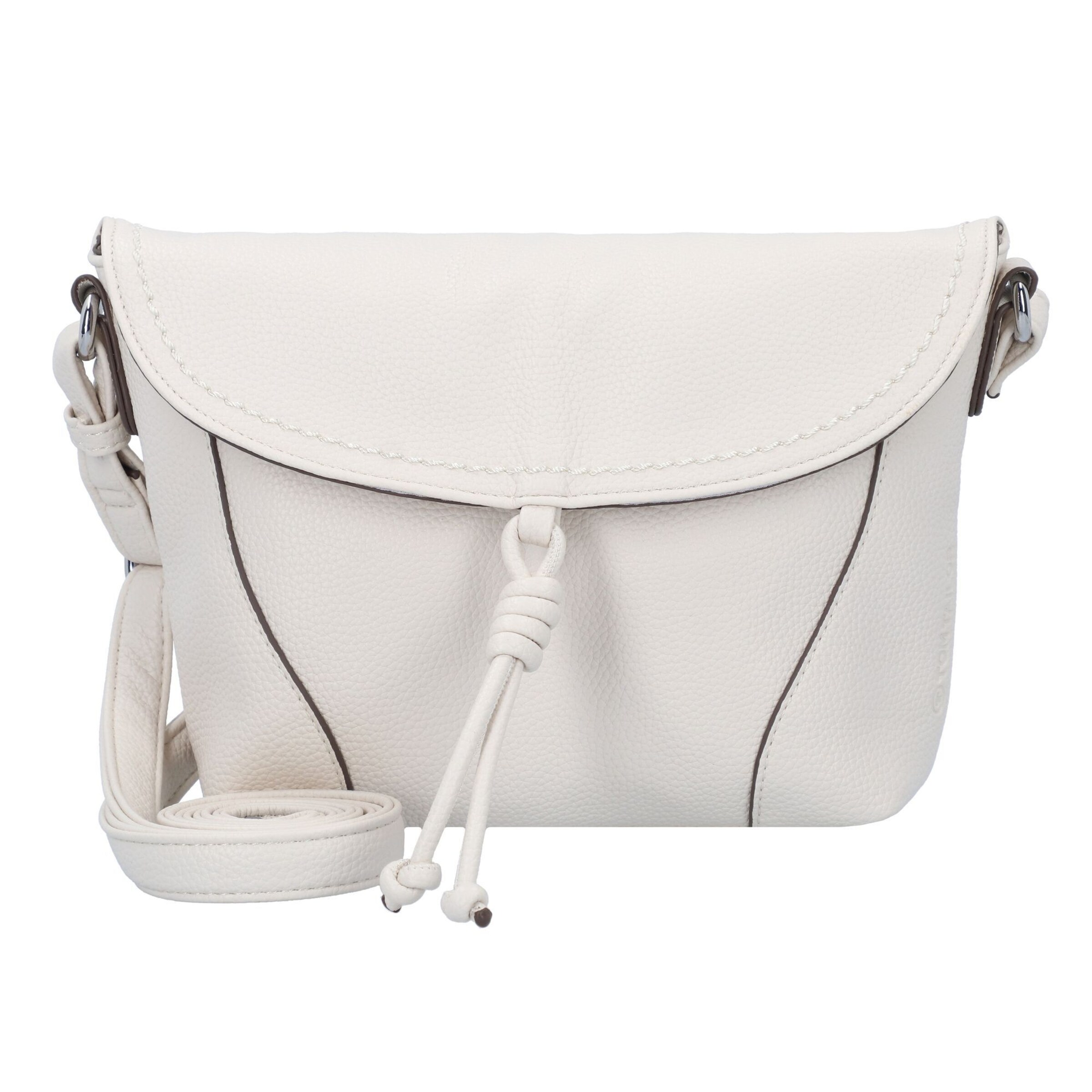 TOM TAILOR Umhängetasche  'Malia' in Weiß: Vorderseite