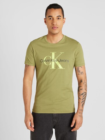 Calvin Klein Jeans Shirt in Groen: voorkant