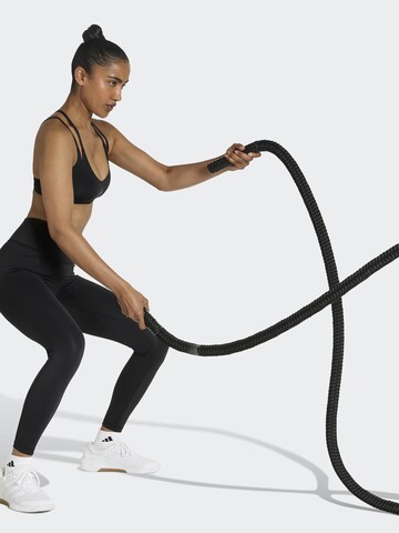 Bustier Soutien-gorge de sport 'OPT STRP LS BRA' ADIDAS PERFORMANCE en noir